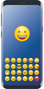 image de téléphone portable avec smiley heureux